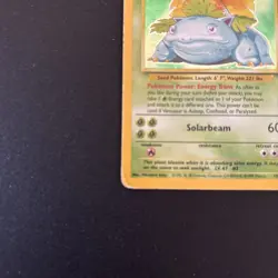 Base Set Venusaur 15/102 Pokemon Card Holo Rare 1999 WOTC Vintage TCG HP - Image 2
