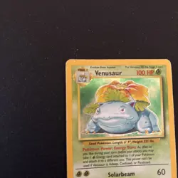 Base Set Venusaur 15/102 Pokemon Card Holo Rare 1999 WOTC Vintage TCG HP - Image 3