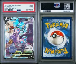 2021 POKEMON SWORD & SHIELD FUSION STRIKE #251 FULL ART/MEW V PSA 9 - Image 3