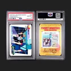 PSA 10 (low pop!) - 1998 POKEMON JPN BANDAI ANIME COLLECTION #95 TEAM ROCKET - Image 1