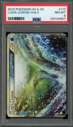Pokemon 2010 HeartGold SoulSilver Lugia Legend Top Half #113 PSA 8 NM-Mint - Image 1