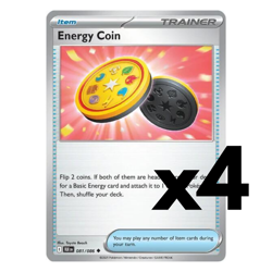 4x Energy Coin - 081/086 - SV: Black Bolt Pokemon Playset x4 - Image 1