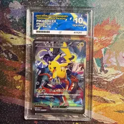 Pikachu ex 001/030 Pokemon World Championship Yokohama Deck 2023 ACE 10 GEM MINT - Image 1