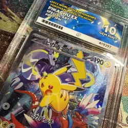 Pikachu ex 001/030 Pokemon World Championship Yokohama Deck 2023 ACE 10 GEM MINT - Image 3