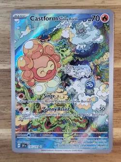 Pokemon TCG - S&V - Surging Sparks - Castform Sunny Form 195/191 - IR - NM - Image 1