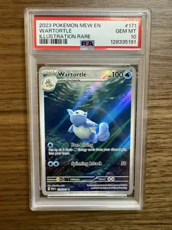 2023 Pokemon Mew En-151 Wartortle Illustration Rare Card #171/165 PSA 10 - Image 1