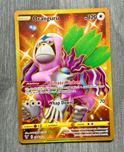 Oranguru Full Art Vivid Voltage Gold Secret Rare Pokemon TCG Card 199/185 Holo - Image 1