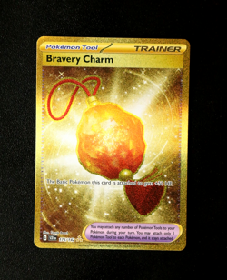 Pokemon Card TCG - Bravery Charm 175/142 - Stellar Crown - Hyper Rare - NM ⭐ - Image 1