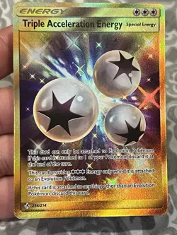Triple Acceleration Energy - 234/214 - Pokemon Unbroken Bonds Sun Moon Secret NM - Image 1