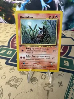Houndour 24/75 Neo Discovery Regular 1st Edition Rare 2000 WOTC Pokemon TCG - Image 1