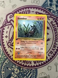 Houndour 24/75 Neo Discovery Regular 1st Edition Rare 2000 WOTC Pokemon TCG - Image 3