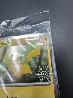 Pikachu #025/165 Holiday Calendar Festive Stamp Snowflake 2025 Pokemon - SEALED - Image 3
