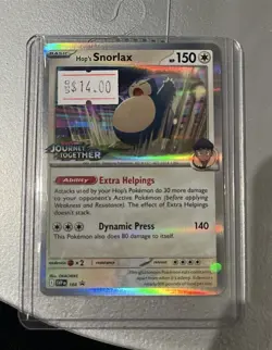 Pokemon Hop's Snorlax 184 Promo Prerelease Holo Basic 150 HP Dynamic Press - Image 1
