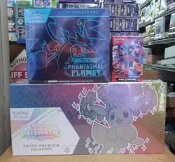 POKEMON PHANTASMAL ETB + PRISMATIC SUPER UPC & POUCH + DESTINED BUNDLE BOX LOT - Image 1
