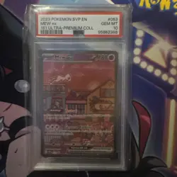 2023 POKEMON SVP EN-SV BLACK STAR PROMO 151 ULTRA-PREM COLL #053 MEW EX PSA 10 - Image 1