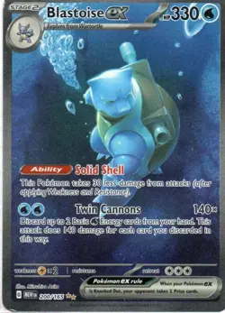Pokemon: SV: Scarlet & Violet 151 (MEW): Holofoil Blastoise ex (200/165): LP Con - Image 1