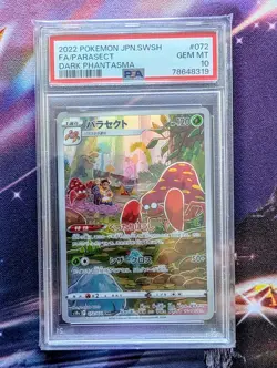 Pokemon Parasect 072 Dark Phantasma Full Art PSA 10 GEM MINT! - Image 1