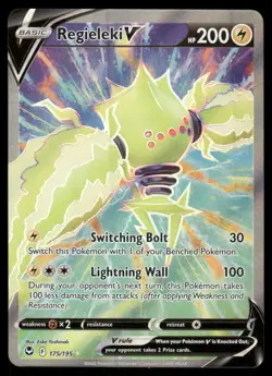Pokemon Cards Regieleki V 175/195 Silver Tempest Rare Ultra NM - Image 1