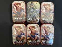 Lot of 6 One Piece Mini-Tins Vol.2 New Sealed 2 Packs OP13 Each W/Promo Card - Image 1