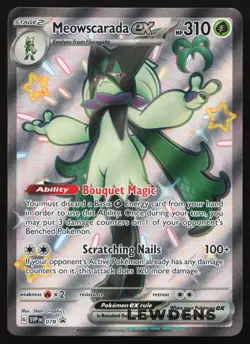 Meowscarada ex - SVP 078 - Shiny Rare Full Art SV Black Star Promo Pokemon Card - Image 1
