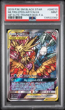 Moltres & Zapdos & Articuno GX SM210 PSA 9 Hidden Fates Promo Pokemon Card #2 - Image 4