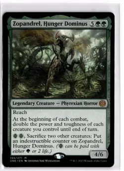 Zopandrel Hunger Dominus Phyrexia All Will Be One 195 LP MTG Magic the Gathering - Image 1