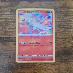 Pokemon TCG Reshiram Shining Fates Holo Card 017/072 Amazing Rare - Image 1