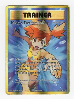 Pokemon TCG Card Misty's Determination 108/108 Evolutions Full Art Holo - MP - Image 1