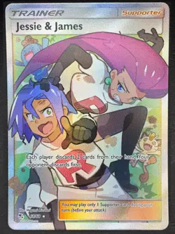 Jessie & James Full Art Trainer 68/68 Pokemon Hidden Fates Near Mint #2 - Image 1
