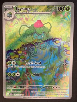 Ivysaur 167/165 Illustration Rare Pokemon Scarlet & Violet 151 Near Mint - Image 1
