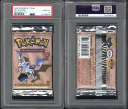 PSA 10 - 1999 WOTC Pokemon Fossil 1st Edition Aerodactyl Pack GEM MINT! - Image 3