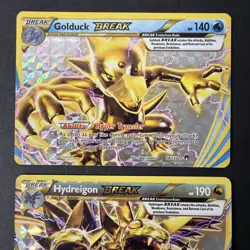 Pokemon TCG BREAK Evolution Holo Lot Of 3 - Lugia, Hydreigon, Golduck 2016 Gold - Image 2
