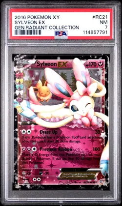 2016 POKEMON GENERATIONS SYLVEON EX #RC21 RADIANT HOLO PSA 7 NM #114857791 - Image 1