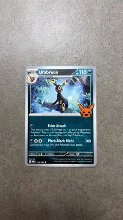 UMBREON BOO24 130/197 - POKEMON TRICK OR TRADE ENG 2024 NM HALLOWEEN STAMPED - Image 1