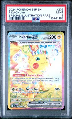 Pokemon TCG Pikachu EX 238/191 PSA 9 Special Illustration Rare - Image 1