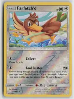 2019 Pokemon Farfetch'd Sun Moon Team Up 127 Reverse Holo - Image 1