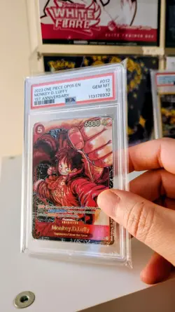 One Piece OP05 Monkey D. Luffy 1st Anniversary ST01-012 PSA 10 Gem Mint English - Image 1
