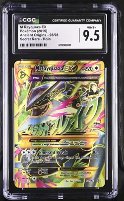 (PSA) CGC 9.5 M Rayquaza EX Ancient Origins Full Alt Art Pokemon Card #98 - Image 1