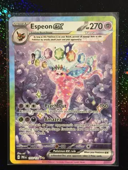 Pokemon TCG Espeon EX Prismatic Evolutions Holo Card 155/131 Near Mint Condition - Image 1