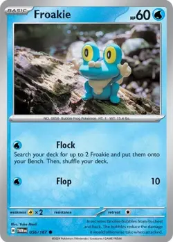 Froakie Reg 056/167 4x x4 Pokemon Card 2024 Twilight Masquerade Playset - Image 1