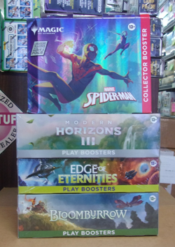 MTG MODERN 3 + EDGE ETERNITES + BLOOMBURROW PLAY + SPIDER-MAN OMEGA BOXES - Image 1