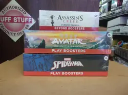 MTG AVATAR + SPIDER-MAN PLAY + ASSASSIN'S BEYOND BOOSTER BOX LOT - Image 1