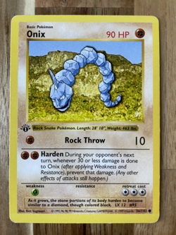 Pokemon TCG - Onix Base Set Shadowless 1st Edition 56/102 - Image 1