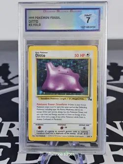 1999 Pokemon Fossil Ditto #3 Holo DSG 7 - Image 1