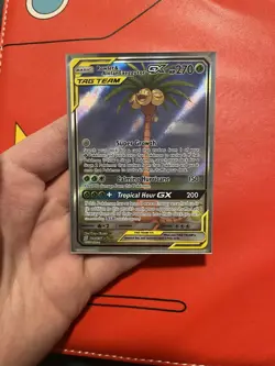 Rowlet & Alolan Exeggutor GX Alt Full Art Tag Team 215/236 Pokemon TCG NM - Image 1