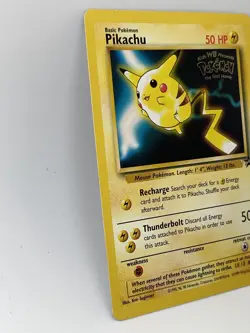 Pokemon Pikachu #4 Black Star Promo WB First Movie STAMP Vintage WOTC 1999 LP - Image 3