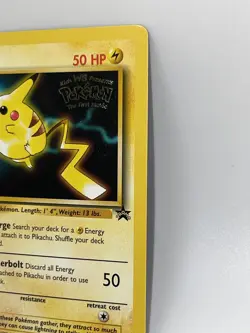 Pokemon Pikachu #4 Black Star Promo WB First Movie STAMP Vintage WOTC 1999 LP - Image 4