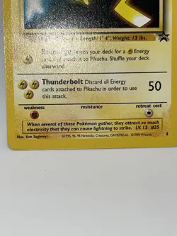 Pokemon Pikachu #4 Black Star Promo WB First Movie STAMP Vintage WOTC 1999 LP - Image 5