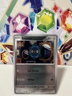 Bronzor 071/094 Common Reverse Holo - Pokemon TCG Phantasmal Flames - NM - Image 1