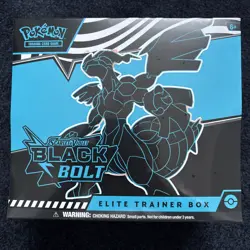 Pokemon Center - Black Bolt ETB - SEALED/NEW - red ish ink on the front - Image 1